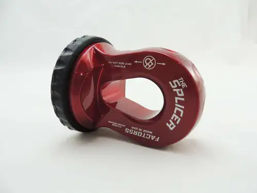 Factor 55 Splicer 3/8-1/2 Inch Synthetic Rope Splice On Shackle Mount Red