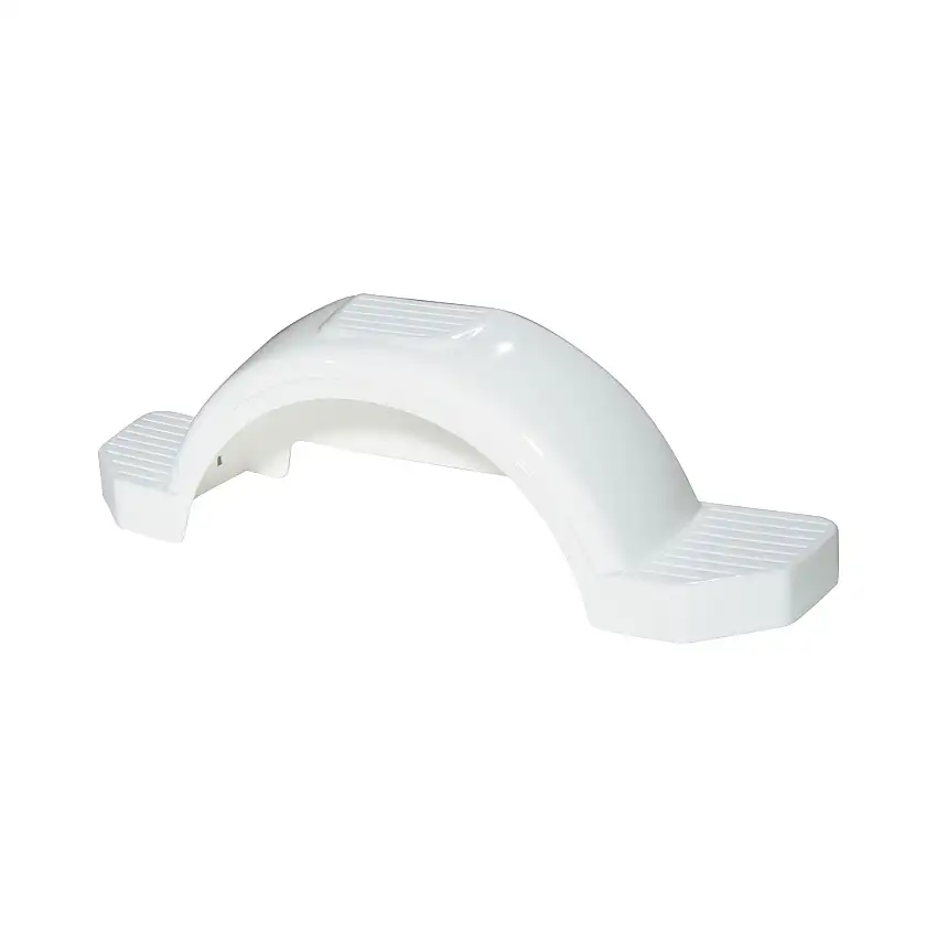 Fulton 12 in. Top & Side Step Black Trailer Fender FL008573