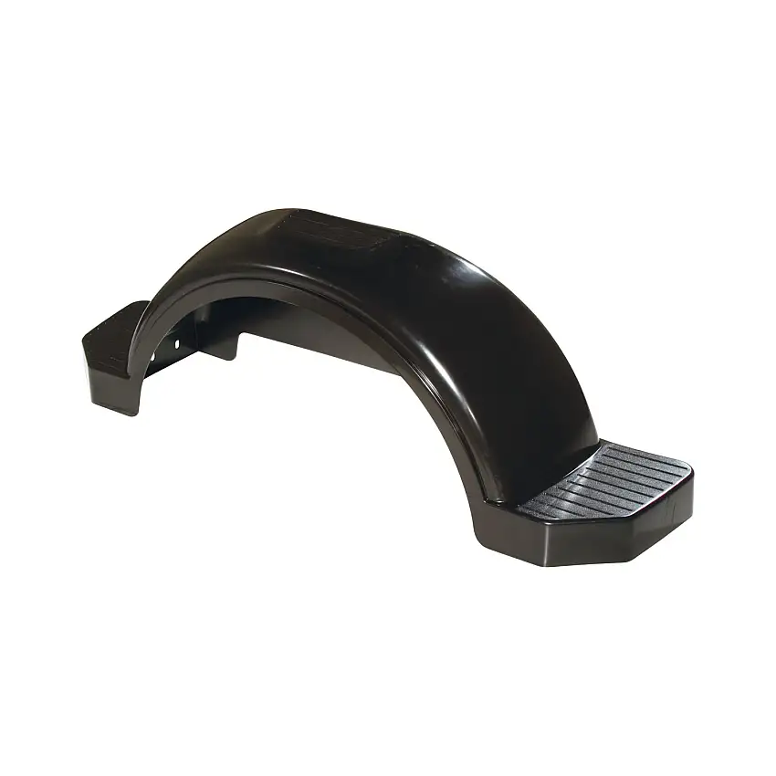 Fulton 12 in. Top & Side Step Black Trailer Fender FL008585