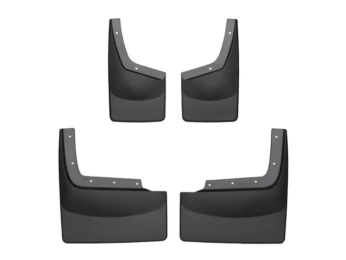 2011-2016 Ford F250 & F350 Dually WeatherTech No-Drill Front & Rear Mud Flaps (Dually WITHOUT OE FENDER FLARES) | 110020-120030