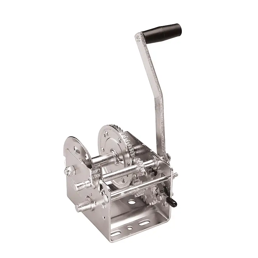 Fulton Trailer Winch, Two-Speed, 2,000 lbs. Capacity, No Strap FL142401