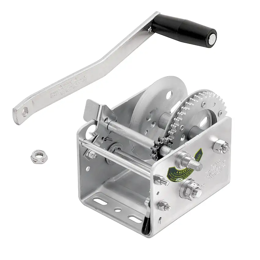 Fulton Trailer Winch, Two-Speed, 2,000 lbs. Capacity, No Strap FL142403