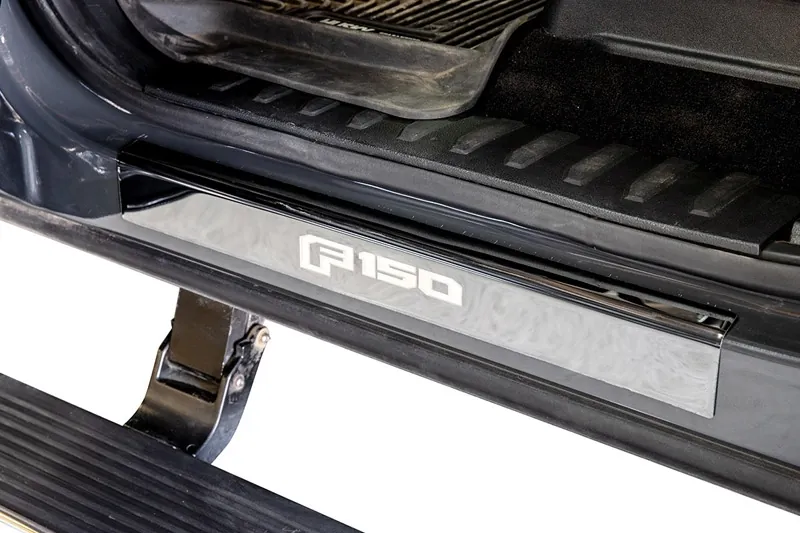 2015-2020 Ford F150 SuperCrew Putco Black Platinum Door Sill Plates (4 Piece Kit) | 95150BPFD