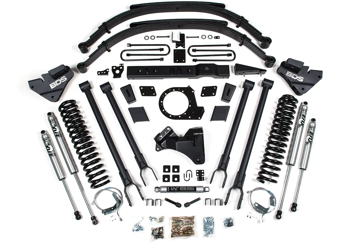 2017-2019 Ford F250 & F350 4WD BDS 8 inch 4-Link Suspension Lift Kit (NX2 Shocks) | 1541H