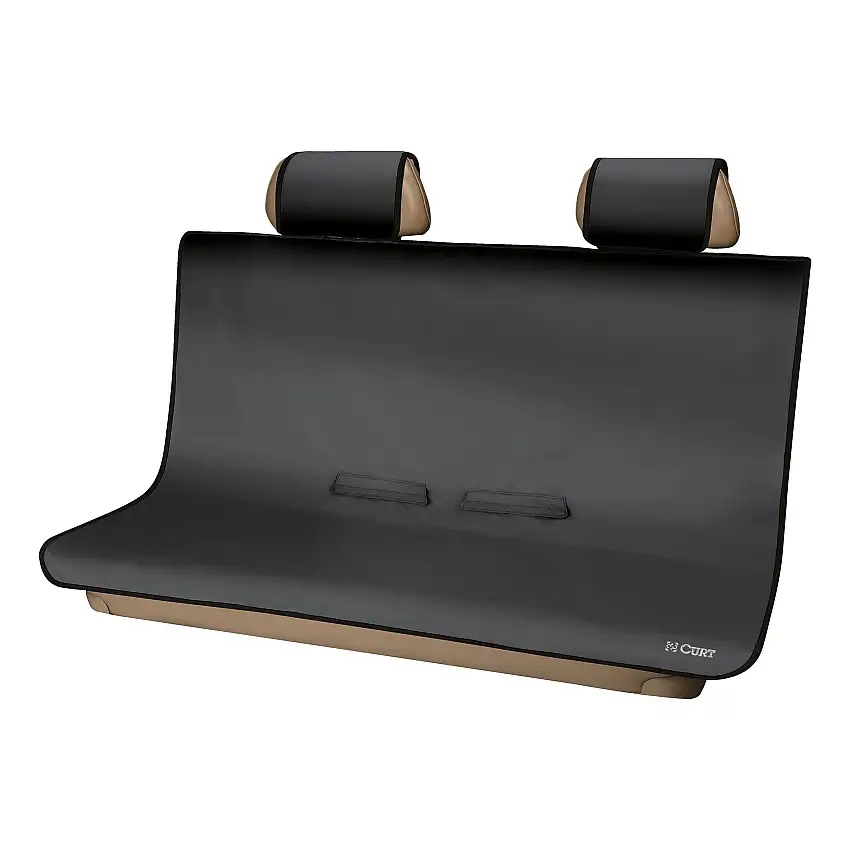 CURT Seat Defender 58" x 55" Removable Waterproof Black Bench Seat Cover Seat Cover