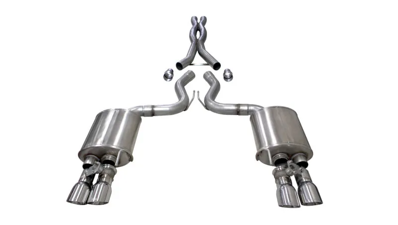 2018-2023 Ford Mustang GT Corsa 3 inch Dual-Exit Axle-Back Exhaust System (Polished Tips) | 21002