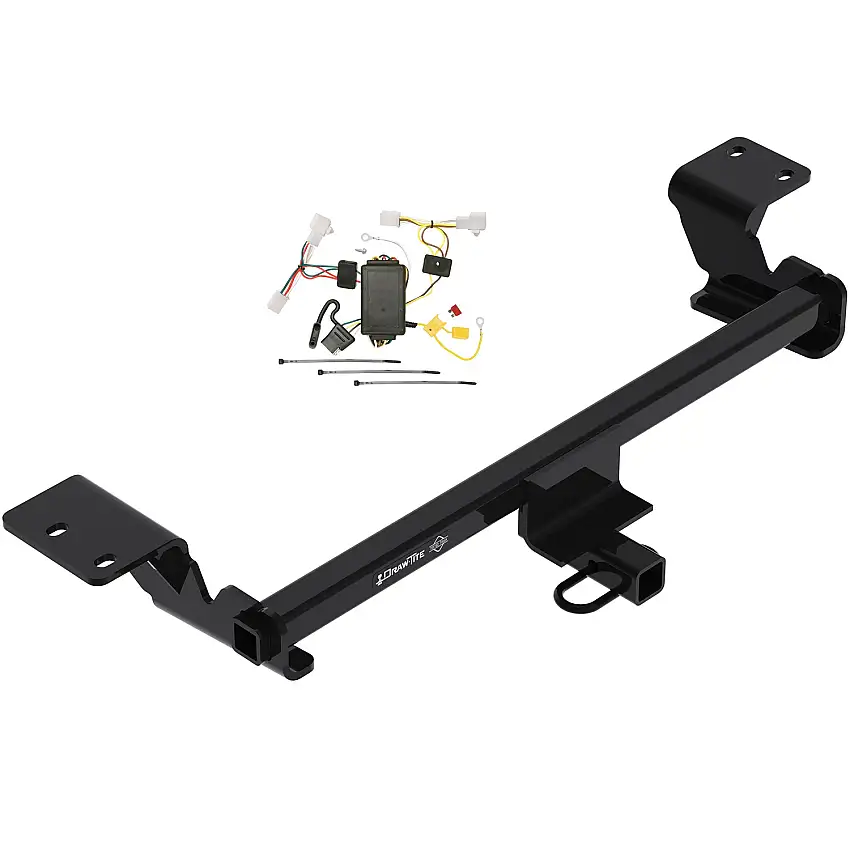 2010-2015 Toyota Prius Except w/Plug-In Model Draw-tite Class 1 Trailer Hitch, 1-1/4 Inch Square Receiver Bundle w/ Plug-n-Play T-One Wiring Harness 24967