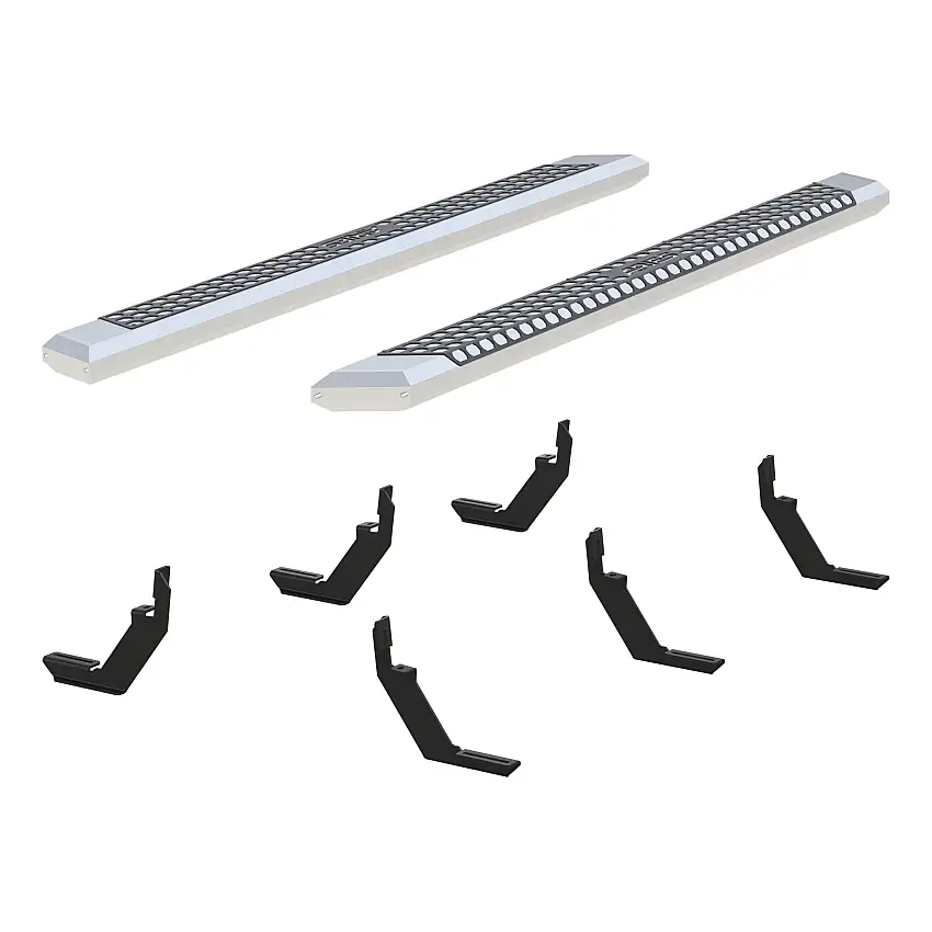 ARIES AdvantEDGE 5-1/2" x 85" Chrome Aluminum Side Bars, Select Colorado, Canyon Step Nerf Bar Kit