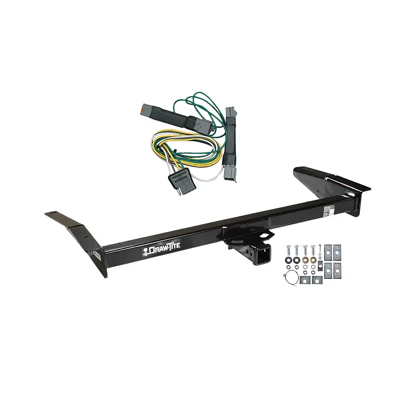 1992-1997 Ford Crown Victoria Draw-tite Class 3 Trailer Hitch, 2 Inch Square Receiver Bundle w/ Plug-n-Play T-One Wiring Harness