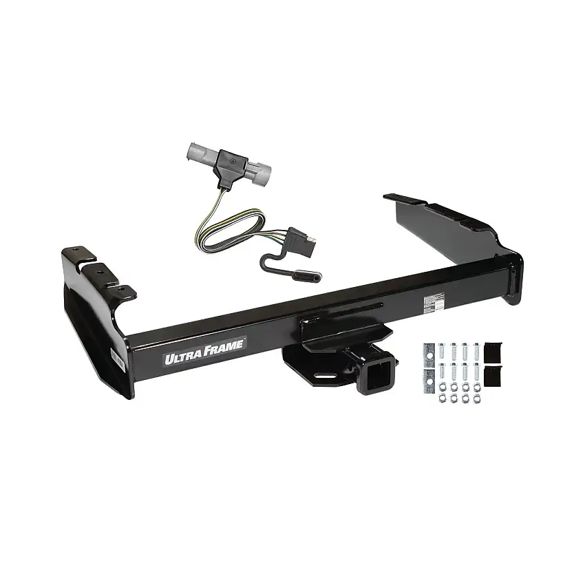 1987-1993 Ford F-350 Draw-tite Class 4 Trailer Hitch, 2 Inch Square Receiver Bundle w/ Plug-n-Play T-One Wiring Harness 41904
