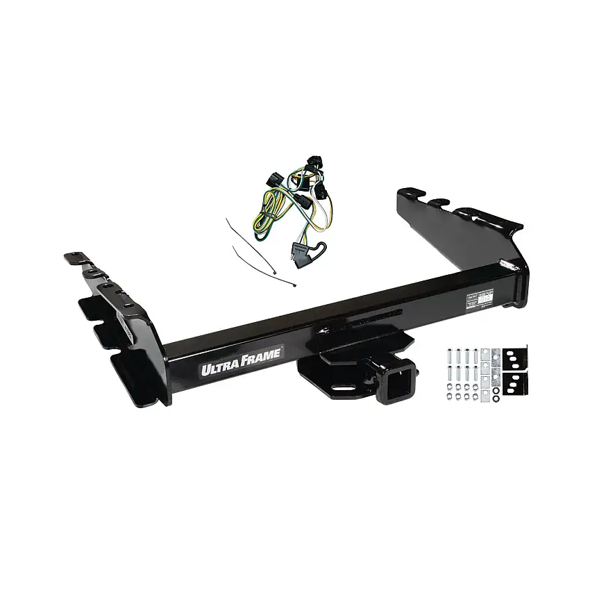 1995-2001 Dodge Ram 1500 Draw-tite Class 5 Trailer Hitch, 2 Inch Square Receiver Bundle w/ Plug-n-Play T-One Wiring Harness