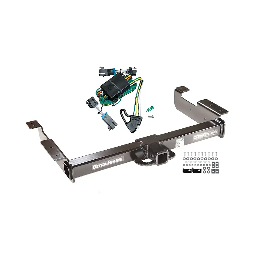 2000-2002 GMC Savana 3500 Draw-tite Class 5 Trailer Hitch, 2 Inch Square Receiver Bundle w/ Plug-n-Play T-One Wiring Harness