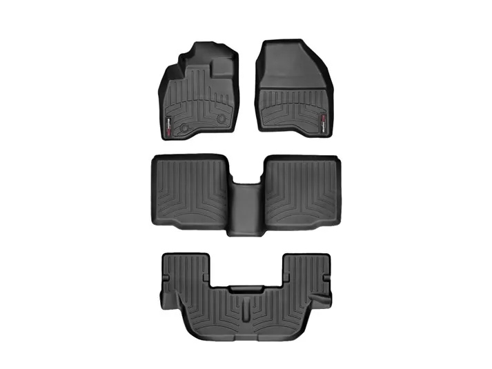 2011-2016 Explorer WeatherTech Complete Set of FloorLiners Black | WEA| 447041-44359-2-3