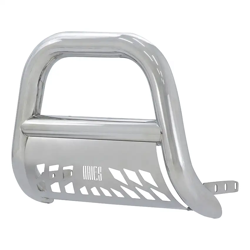 ARIES 45-4001 Big Horn 4-Inch Polished Stainless Steel Bull Bar, Select Chevrolet Avalanche, Silverado, Tahoe, Suburban, GMC Sierra, Yukon, XL