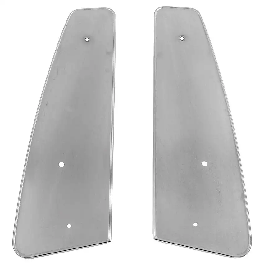 END PANEL SET, fuel tank (2 chrome end panels)