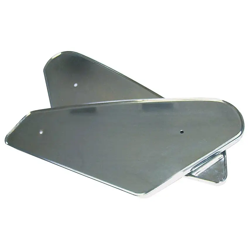 END PANEL SET, gas tank (2 chrome panels)
