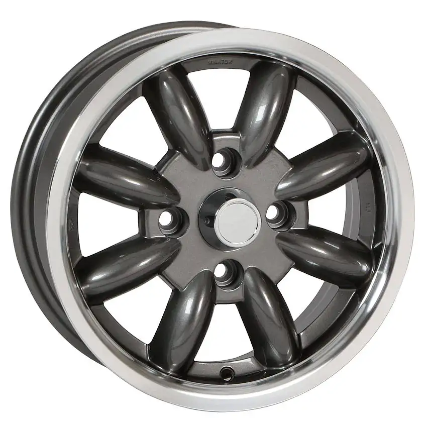 Minilite Style Bolt-On Wheels, Anthracite, 13"x5", Sprite, Midget 453-066