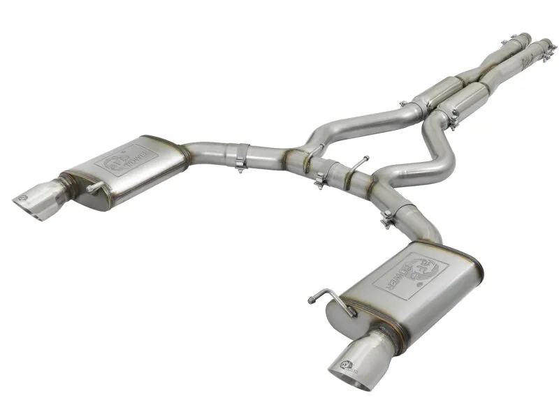 2015-2017 Ford Mustang V6/GT aFe Power MACH Force-XP 3 inch Sport-Toned Cat-Back Exhaust System (Polished Tips) | 49-33087-P