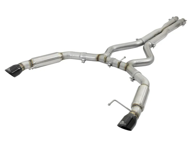 2015-2017 Ford Mustang V6/GT aFe Power MACH Force-XP 3 inch Aggressive-Toned Cat-Back Exhaust System (Black Tips) | 49-33088-B