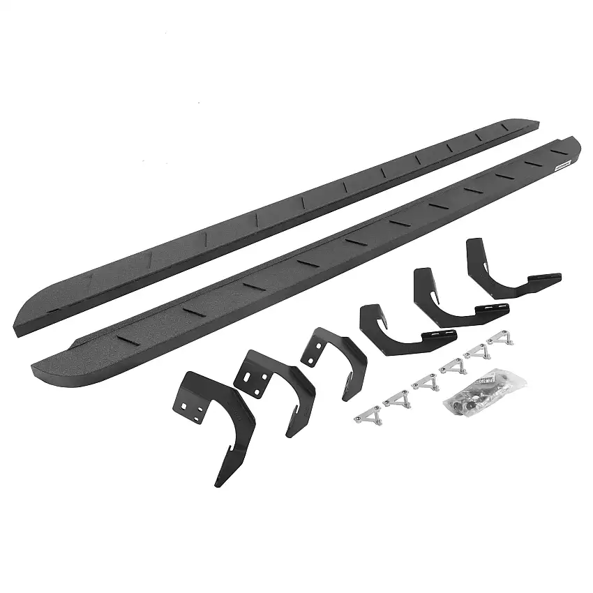Go Rhino 63430687ST RB10 Slim Line Running Boards with Mounting Brackets Kit