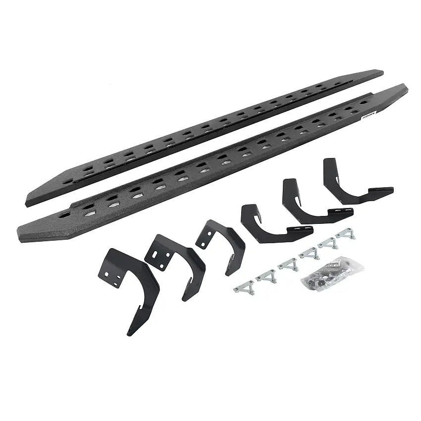 Go Rhino 69420687ST RB20 Slim Line Running Boards with Mounting Brackets Kit