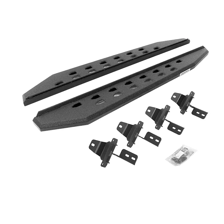 Go Rhino 69492748ST RB20 Slim Line Running Boards with Mounting Bracket Kit