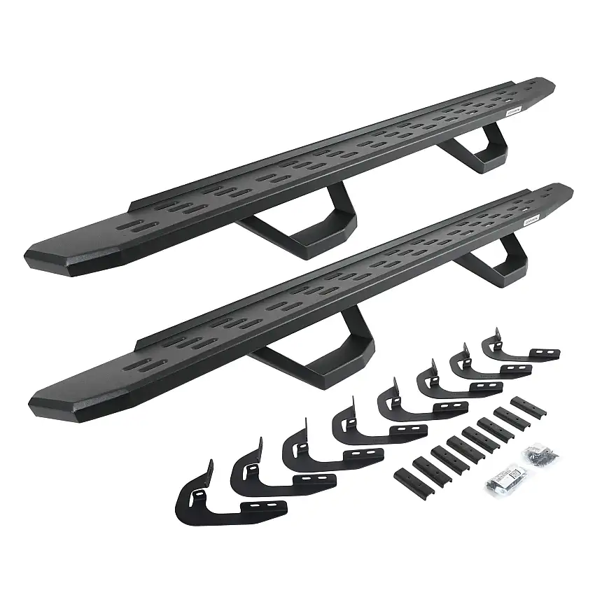 Go Rhino 6960588020PC RB30 Running Boards with Mounting Brackets, 2 Pairs Drop Steps Kit