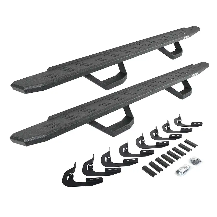 Go Rhino 6960588020T RB30 Running Boards with Mounting Brackets, 2 Pairs Drop Steps Kit