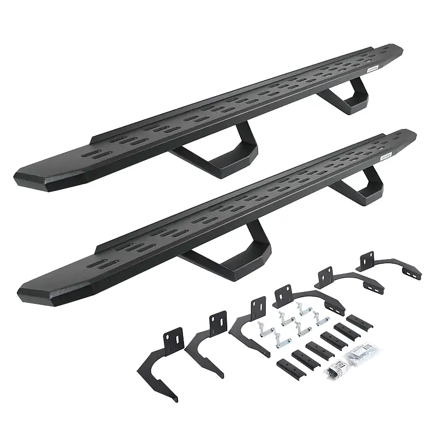 Go Rhino 6960998020PC RB30 Running Boards with Mounting Brackets, 2 Pairs Drop Steps Kit