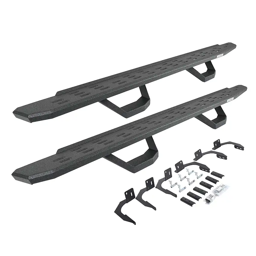 Go Rhino 6960998020T RB30 Running Boards with Mounting Brackets, 2 Pairs Drop Steps Kit