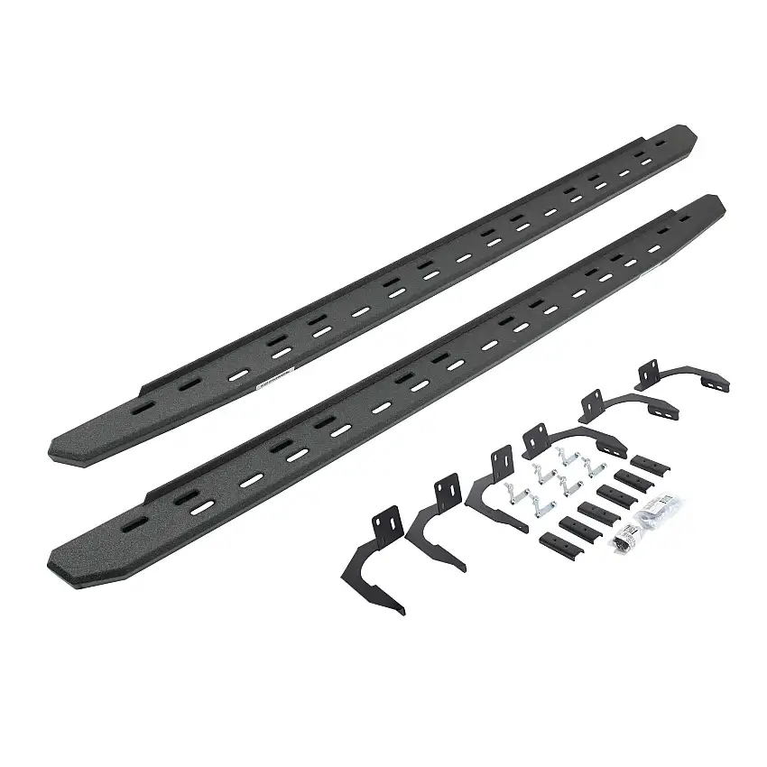 Go Rhino 69610687ST RB30 Slim Line Running Boards with Mounting Bracket Kit