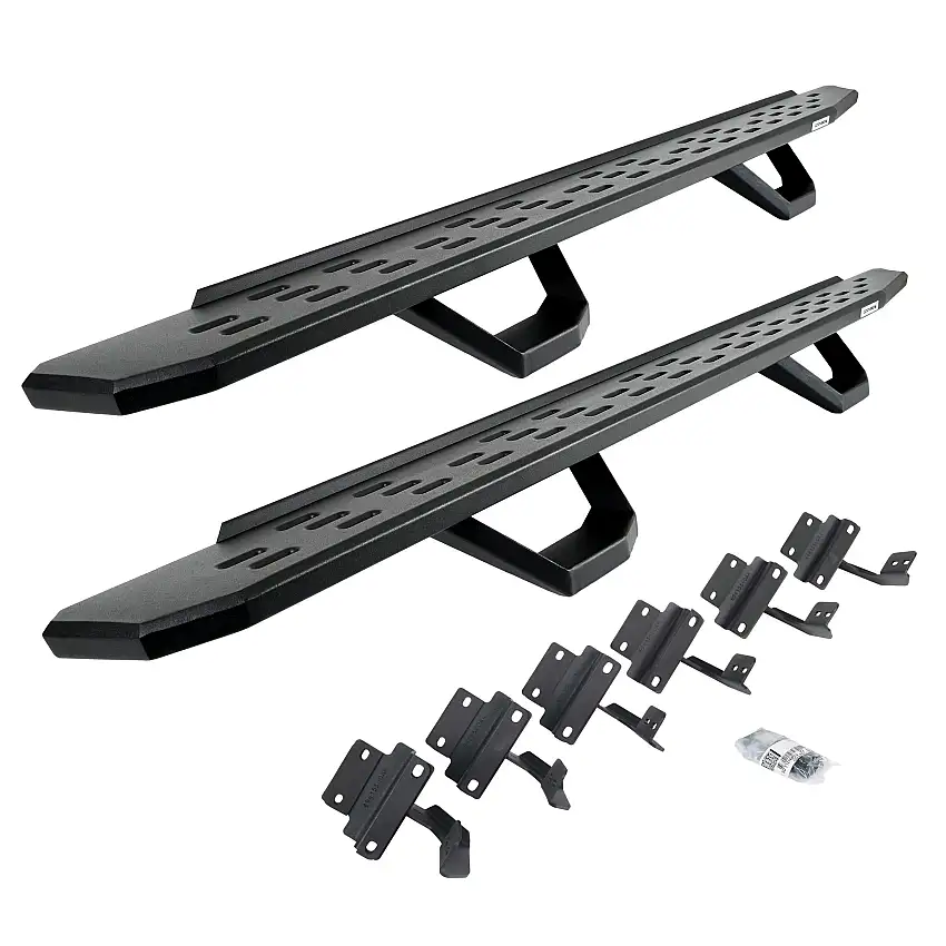 Go Rhino 6961508720PC RB30 Running Boards with Mounting Brackets, 2 Pairs Drop Steps Kit