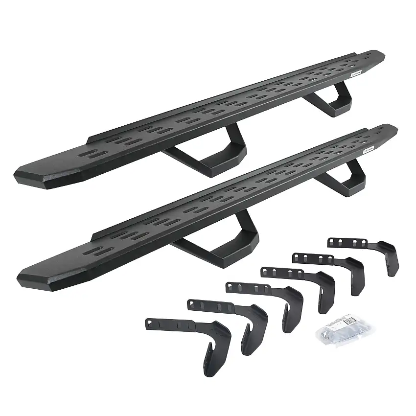 Go Rhino 6961768020PC RB30 Running Boards with Mounting Brackets, 2 Pairs Drop Steps Kit