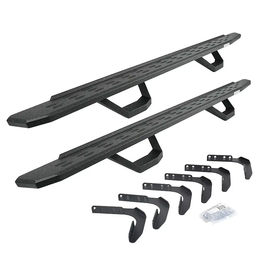Go Rhino 6961808720T RB30 Running Boards with Mounting Brackets, 2 Pairs Drop Steps Kit