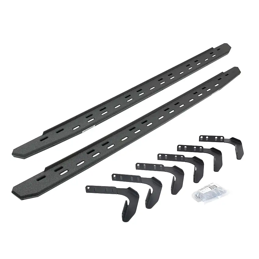 Go Rhino 69618087ST RB30 Slim Line Running Boards with Mounting Bracket Kit