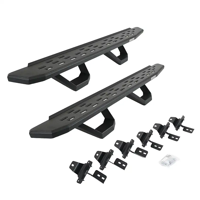 Go Rhino 6965056820PC RB30 Running Boards with Mounting Brackets, 2 Pairs Drop Steps Kit