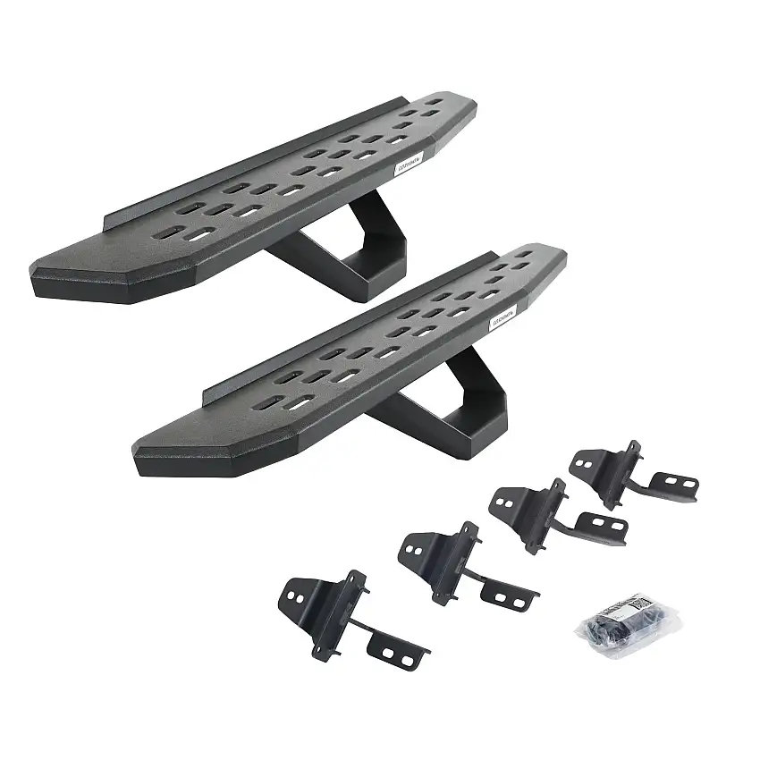 Go Rhino 6969264810PC RB30 Running Boards with Mounting Brackets, 1 Pair Drop Steps Kit