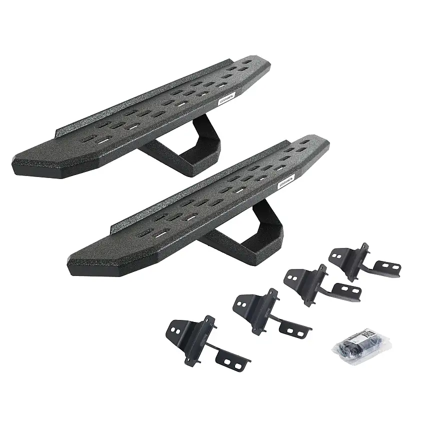 Go Rhino 6969264810T RB30 Running Boards with Mounting Brackets, 1 Pair Drop Steps Kit