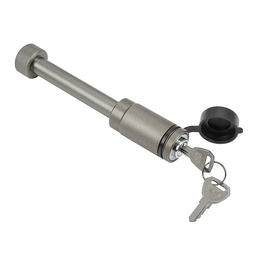 Reese Tactical Trailer Hitch Lock, Fits 2 in. & 2-1/2 in. Receivers, 5/8 in. Pin Diameter, Dogbone Style, Pewter