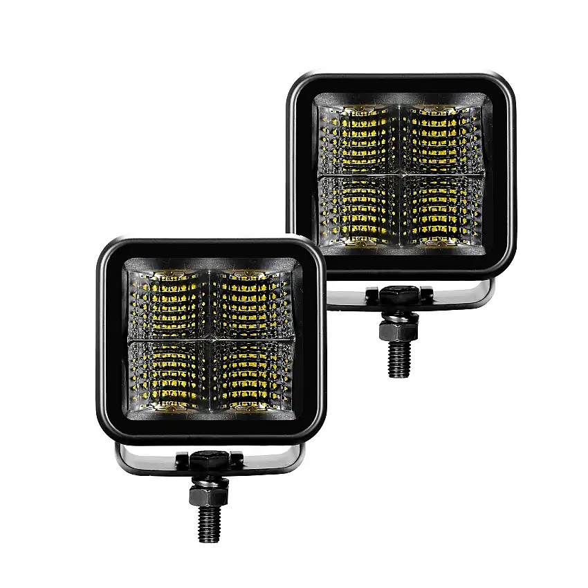 Go Rhino 750200321FCS Blackout Series - CUBEIT 2x2 LED Cube Flood Lights, Pair