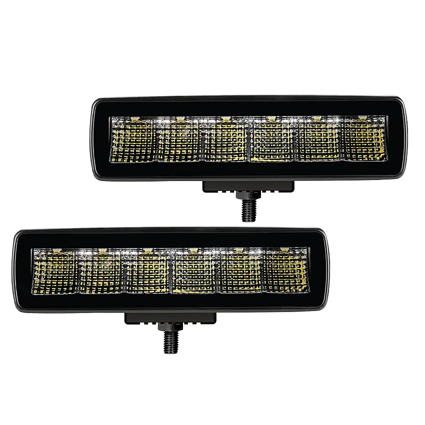 Go Rhino 750300621FBS Blackout Series - SIXLINE 6-LED Flood Lights, Pair