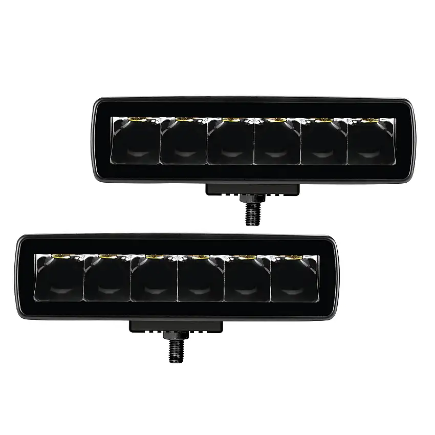 Go Rhino 750300621SBS Blackout Series - SIXLINE 6-LED Spot Lights, Pair