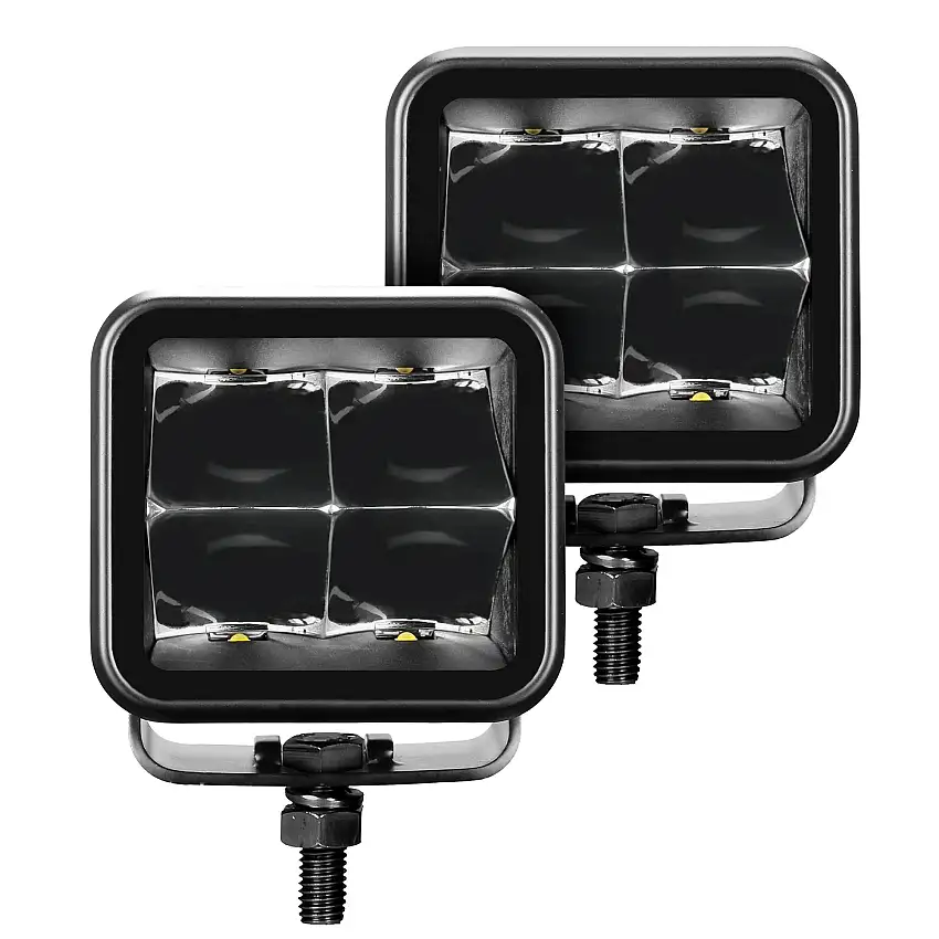 Go Rhino 750400321SCS Blackout Series - CUBEIT 3x3 LED Cube Spot Lights, Pair