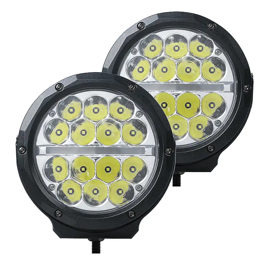Go Rhino 750700623DRS Bright Series - Two Round 6" LED Driving Light Kit W/Daytime RunningLight