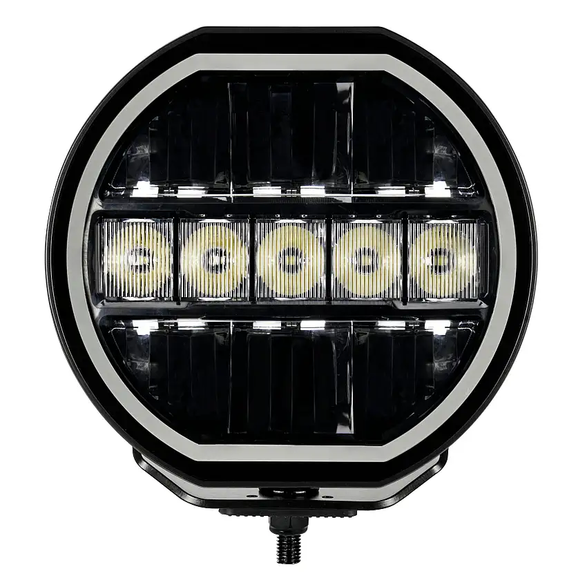 Go Rhino 751080711CRS Blackout Series - MAXLINE 7" LED Hi/Low Beam with Multi Daytime Running Light