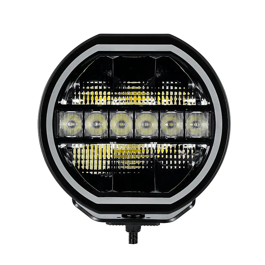 Go Rhino 751440911CRS Blackout Series - MAXLINE 9" LED Hi/Low Beam with Multi Daytime Running Light