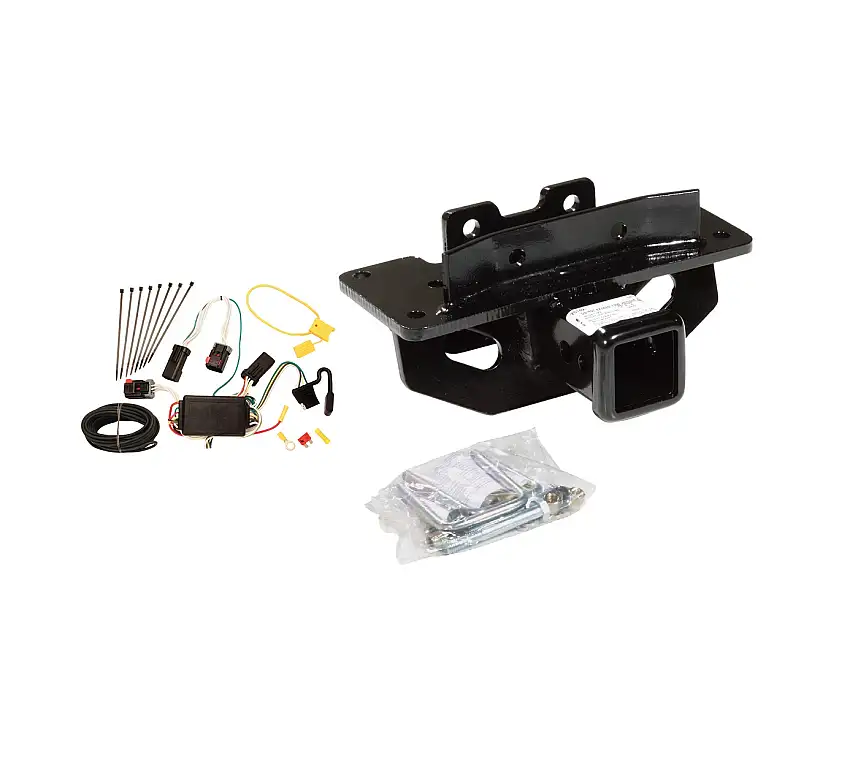 2007-2008 Chrysler Aspen Draw-tite Class 4 Trailer Hitch, 2 Inch Square Receiver Bundle w/ Plug-n-Play T-One Wiring Harness
