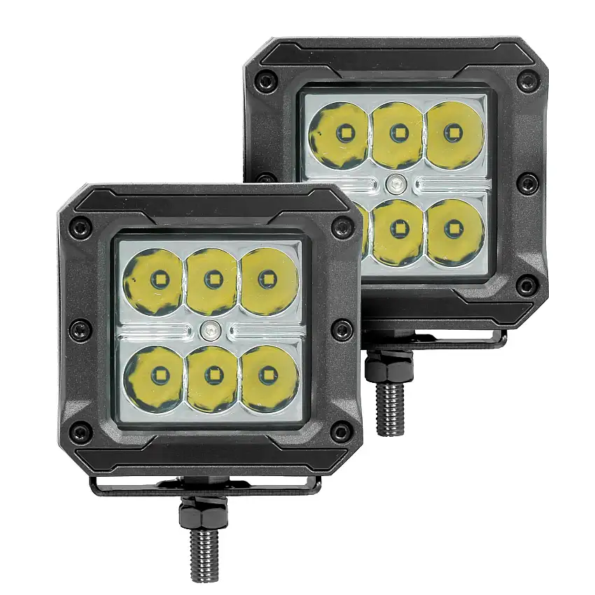 Go Rhino 751803023SCS Bright Series - 3x3 Cube LED Spot Lights, Pair
