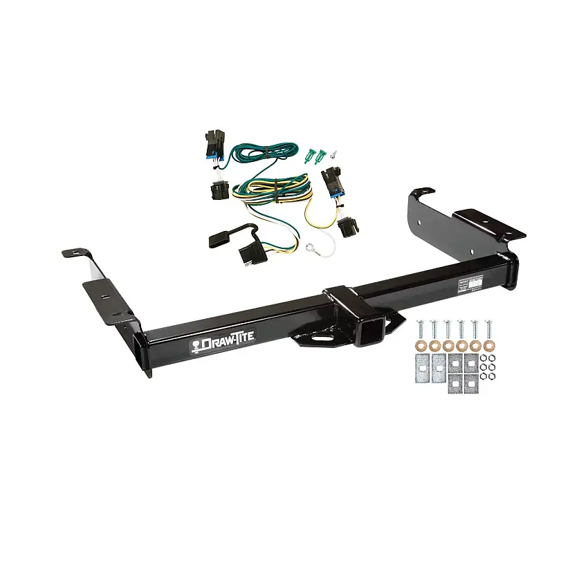 2003-2003 Chevrolet Express 3500 Draw-tite Class 3 Trailer Hitch, 2 Inch Square Receiver Bundle w/ Plug-n-Play T-One Wiring Harness