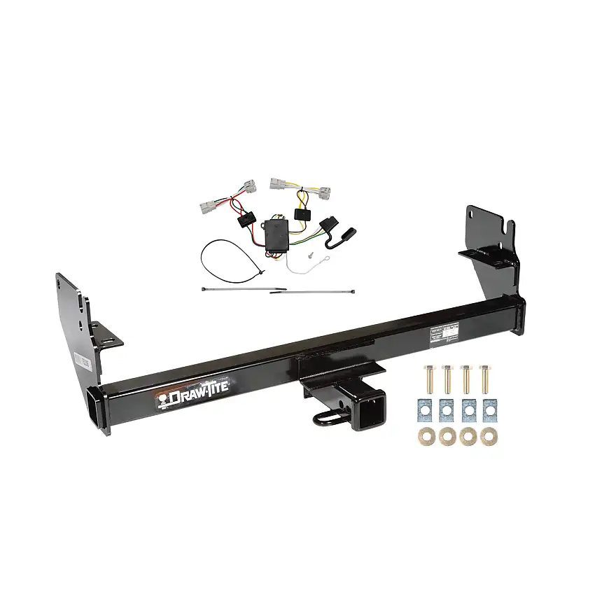 2009-2015 Toyota Tacoma Except X-Runner Draw-tite Class 3 Trailer Hitch, 2 Inch Square Receiver Bundle w/ Plug-n-Play T-One Wiring Harness
